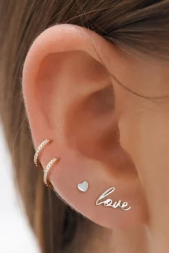 ALL YOU NEED SINGLE EARRING (14K WHITE GOLD)