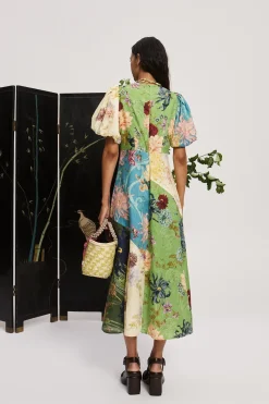AVERY SPLICED MIDI DRESS (MULTI)