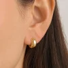 BOLD HUGGIE HOOPS (18K GOLD VERMEIL)