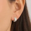 BOLD HUGGIE HOOPS (STERLING SILVER)