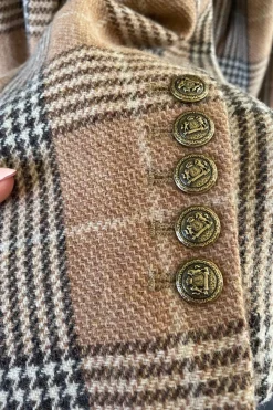 BRENTWOOD TRENCH COAT (CAMEL CHECK)