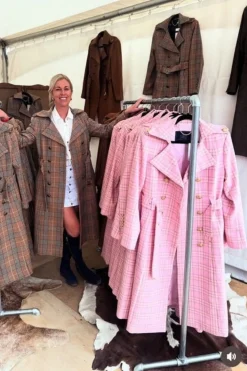 BRENTWOOD TRENCH COAT (PINK CHECK)