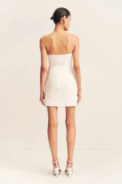 CAMPBELL RUFFLE MINI DRESS (WHITE)