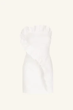 CAMPBELL RUFFLE MINI DRESS (WHITE)