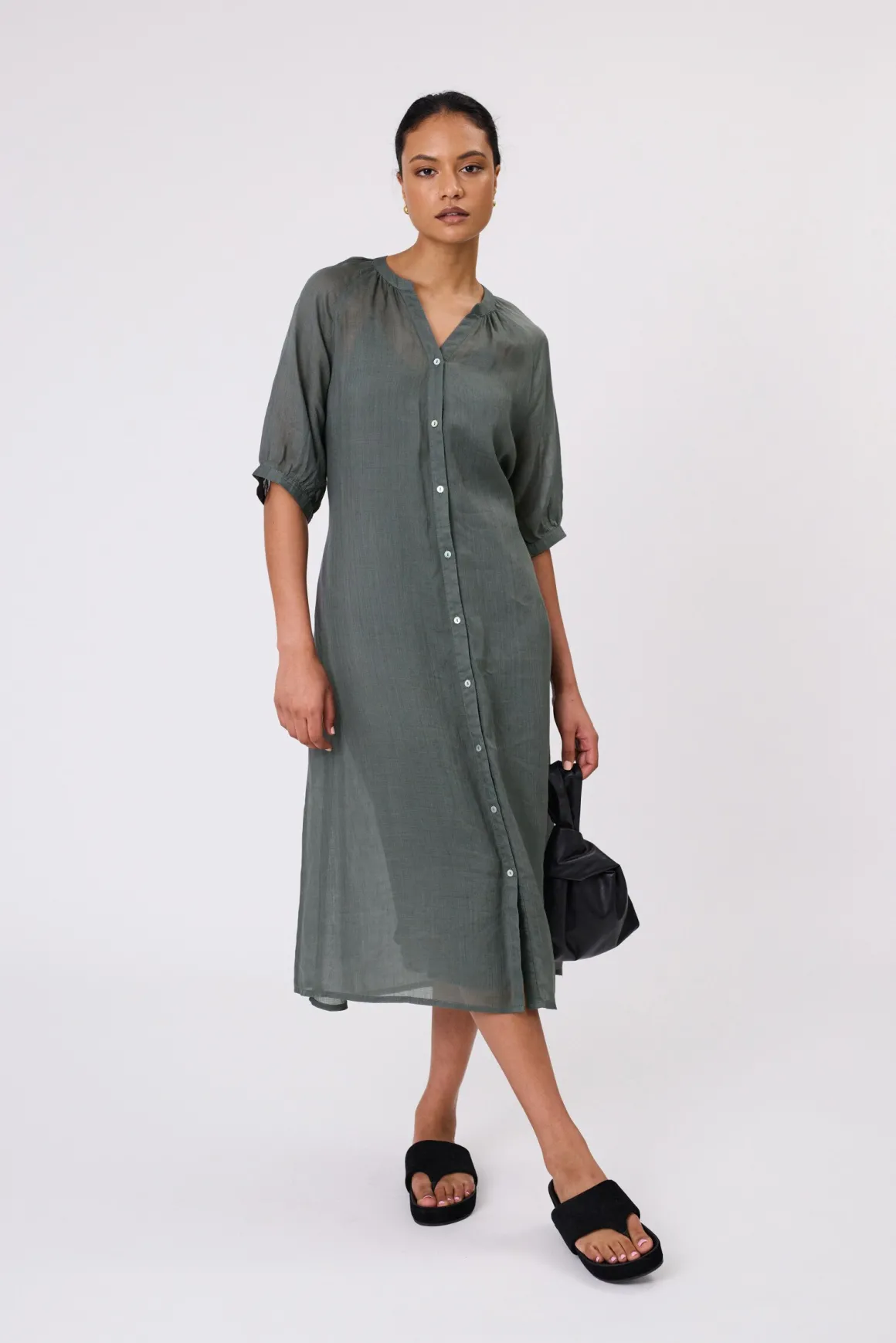 CANNES SHIRT DRESS (CYPRESS)