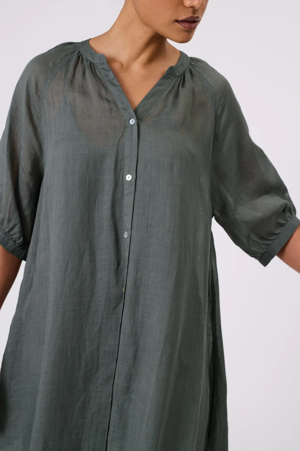 CANNES SHIRT DRESS (CYPRESS)