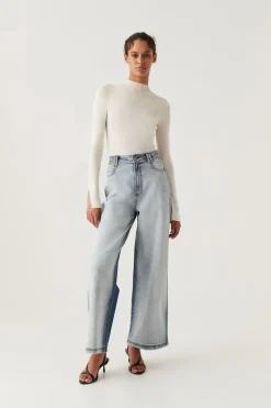 CAROLINE RIB KNIT TOP (IVORY)