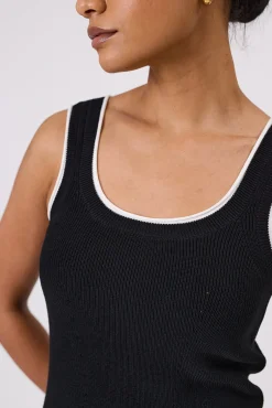 CASA KNIT TANK (BLACK/IVORY)