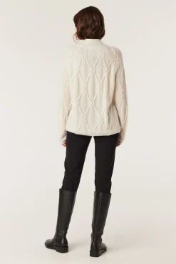 CASHWOOL CABLE JUMPER (MILK)