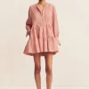CELESTE TIERED MINI DRESS (ROSE)