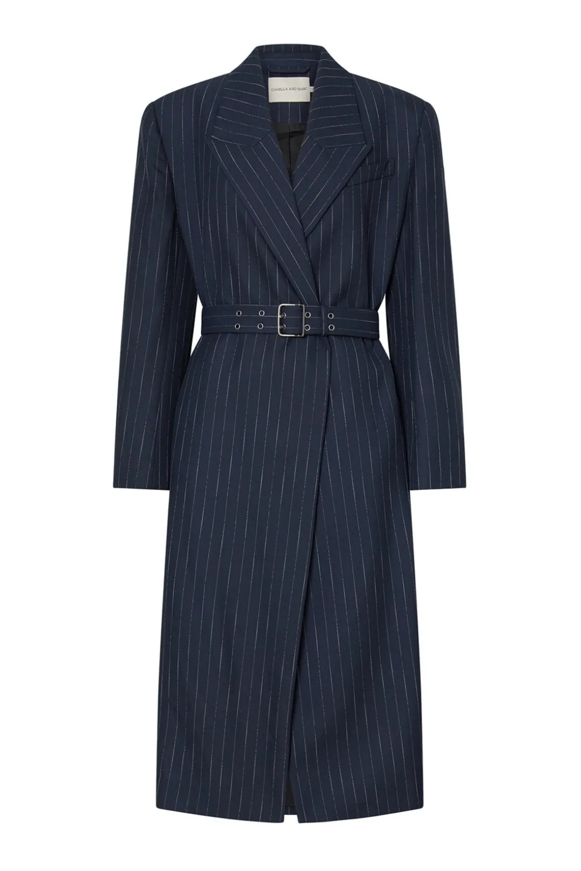 CLEMENCE BLAZER COAT (NAVY PINSTRIPE)