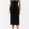CORDELIA MIDI DRESS (BLACK)