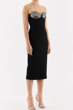 CORDELIA MIDI DRESS (BLACK)