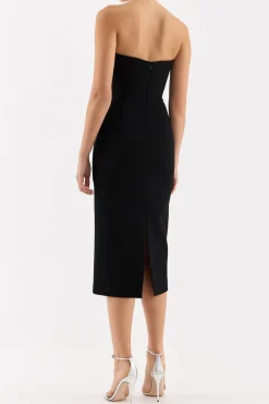 CORDELIA MIDI DRESS (BLACK)