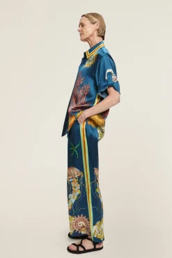 DORIAN SILK PANT (NAVY)