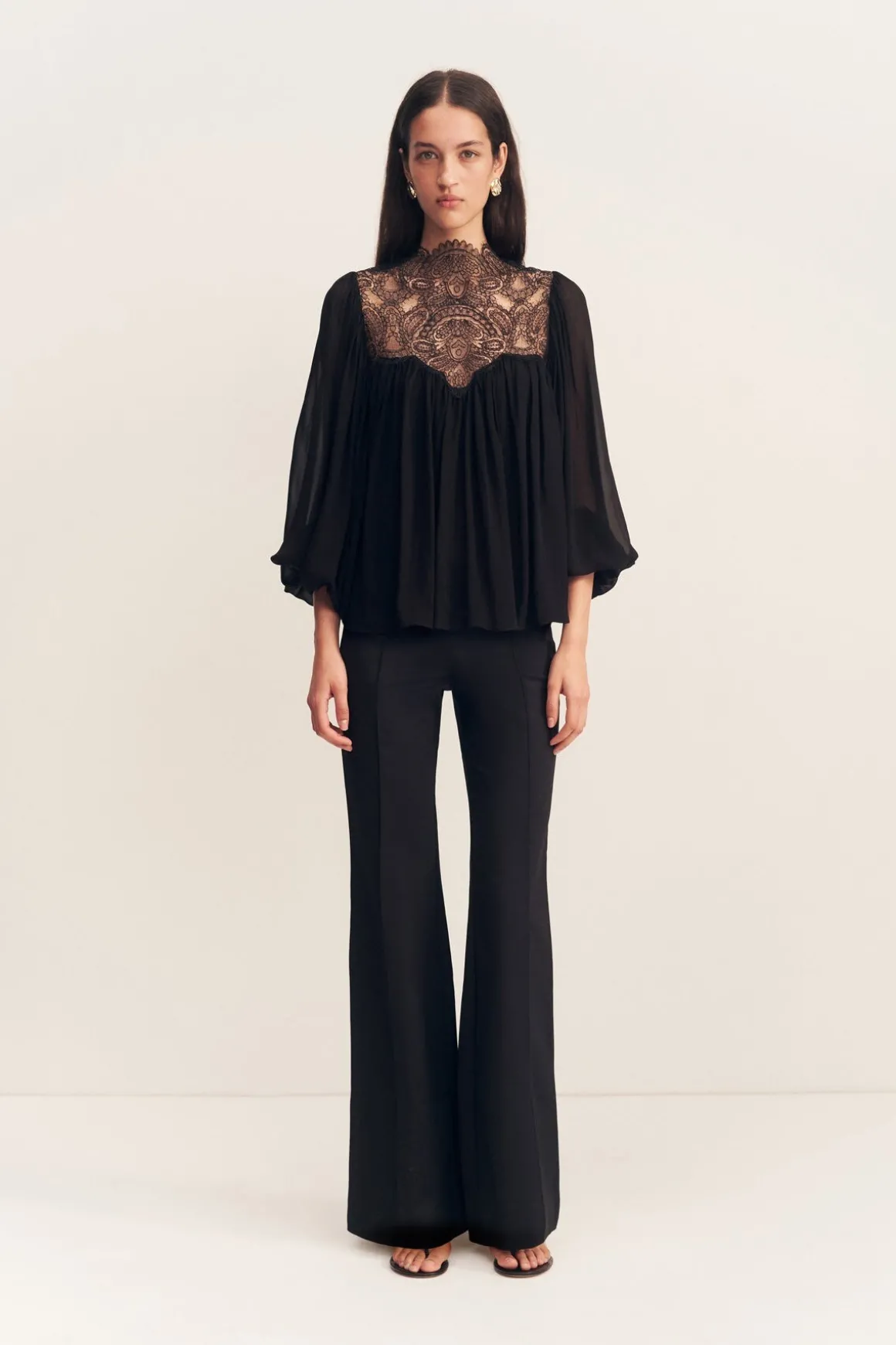 EMORY LACE BLOUSE (BLACK)
