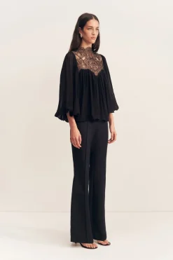 EMORY LACE BLOUSE (BLACK)