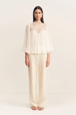 EMORY LACE BLOUSE (IVORY)