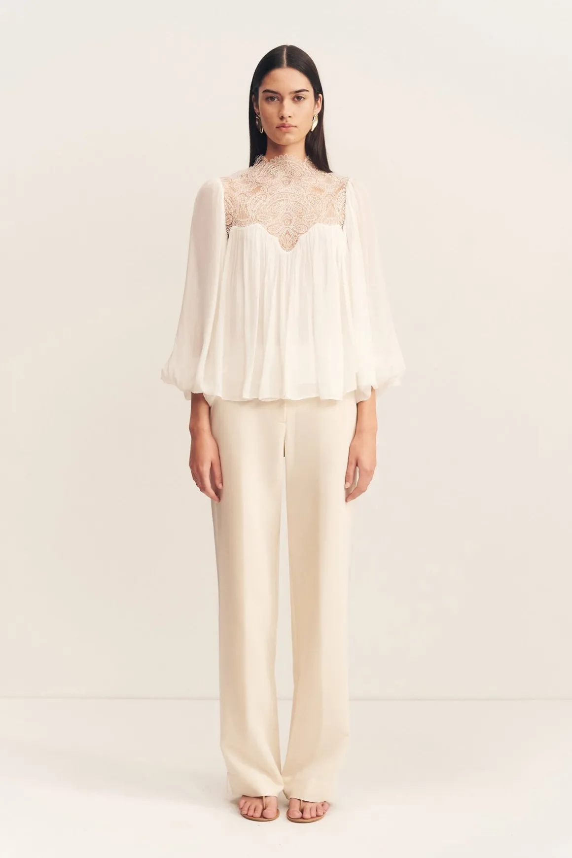 EMORY LACE BLOUSE (IVORY)