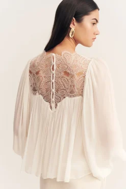 EMORY LACE BLOUSE (IVORY)