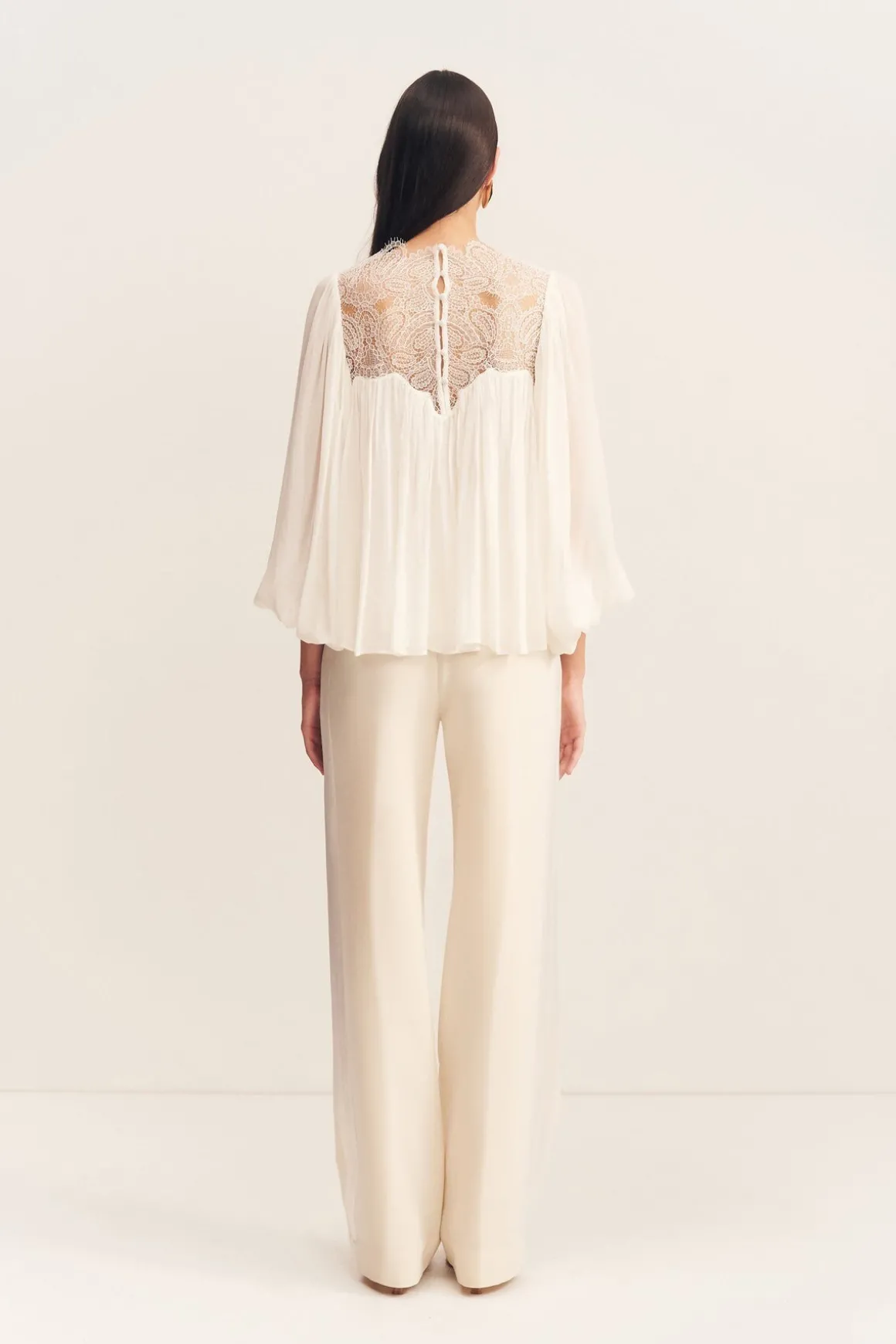 EMORY LACE BLOUSE (IVORY)