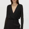 ERVINA V-NECK BODYSUIT (BLACK)