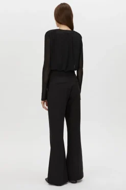 ERVINA V-NECK BODYSUIT (BLACK)