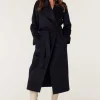 EVANS WOOL COAT (NAVY)