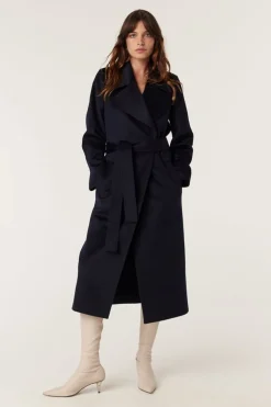 EVANS WOOL COAT (NAVY)