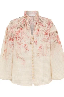 ILLUMINATE BILLOW BLOUSE (CORAL FLORAL)