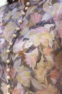 ILLUSTRATION BUTTONED BLOUSE (SORBETTO EDEN)