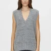 IZARA KNIT VEST (CHARCOAL NAVY)