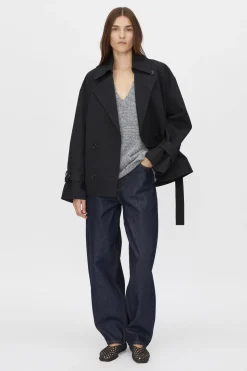 IZARA KNIT VEST (CHARCOAL NAVY)