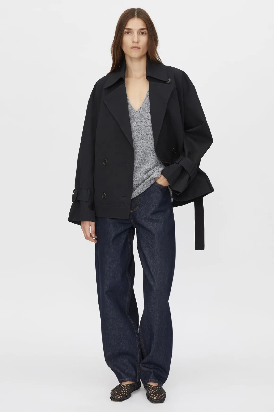 IZARA KNIT VEST (CHARCOAL NAVY)