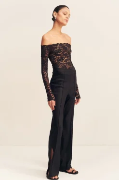 KASBAH SIDE SPLIT PANT (BLACK)