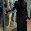 LACE MIDI DRESS (BLACK)