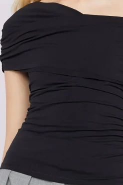 LARSEN DRAPE TOP (BLACK)
