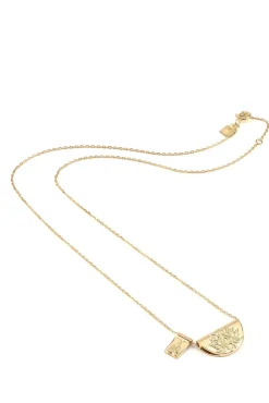 LOTUS AND LITTLE BUDDHA NECKLACE (18K GOLD VERMEIL)