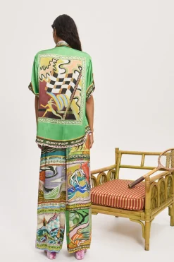 LUCKY PACE SILK PANT (MULTI) | PRE ORDER