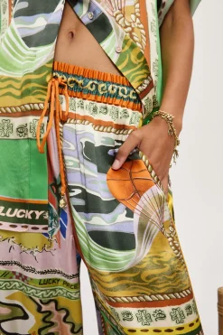 LUCKY PACE SILK PANT (MULTI) | PRE ORDER