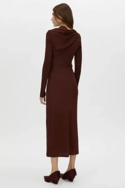 MAI LONG SLEEVE DRESS (ALMANDINE)
