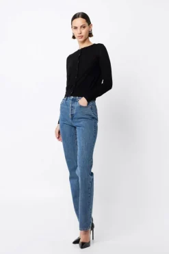 MAINE MERINO CARDIGAN (BLACK)
