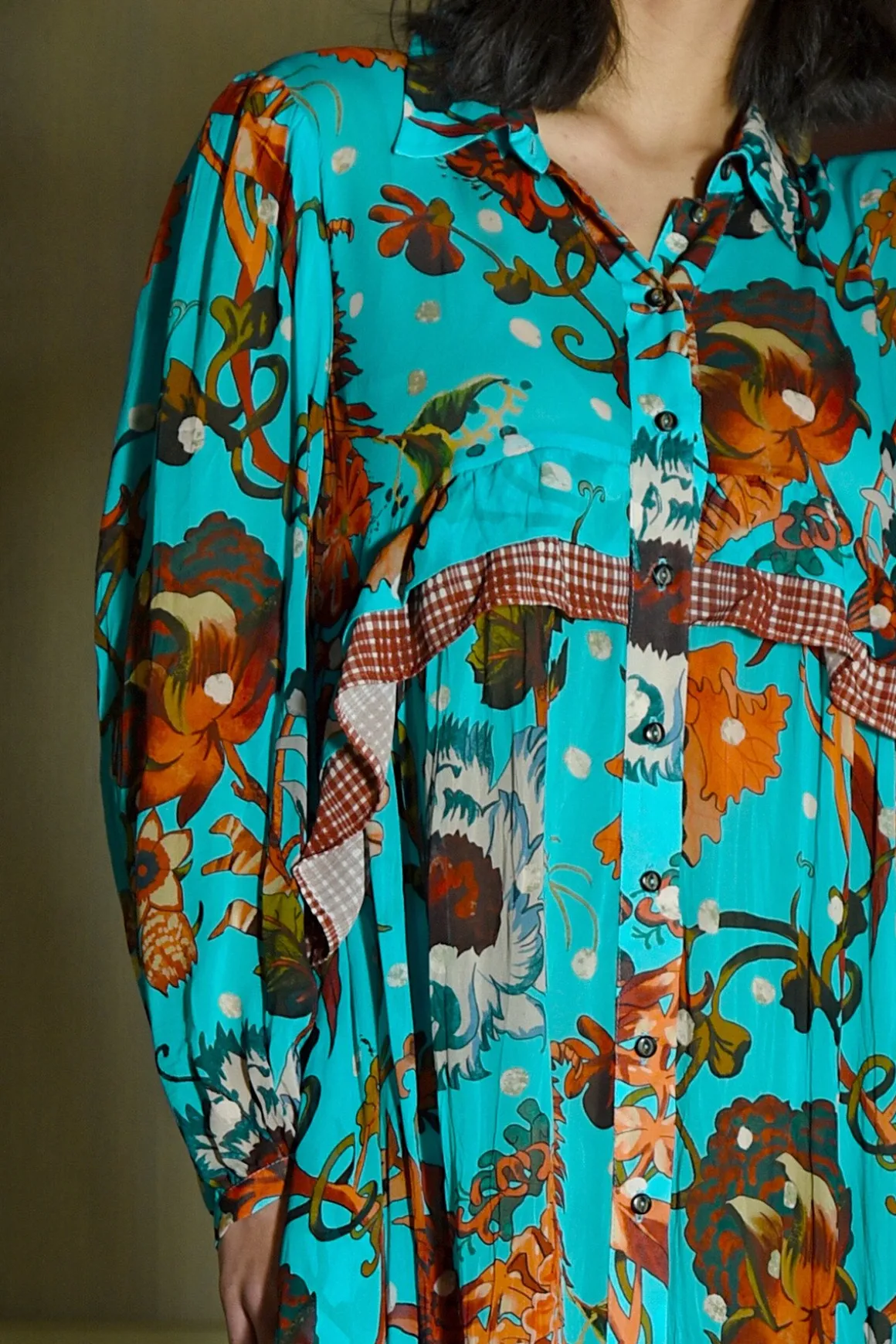 MAKE YOU BLOOM DRESS (BLUE FLORAL)