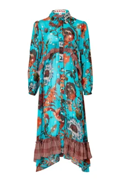 MAKE YOU BLOOM DRESS (BLUE FLORAL)
