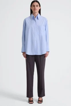 MARGIN SHIRT (FADED BLUE STRIPE)