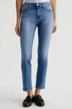 MARI MID RINSE SLIM STRAIGHT JEAN (13 YEAR PROMENADE)