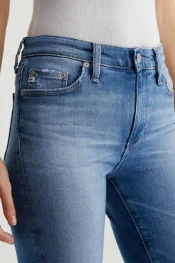 MARI MID RINSE SLIM STRAIGHT JEAN (13 YEAR PROMENADE)
