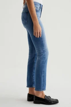 MARI MID RINSE SLIM STRAIGHT JEAN (13 YEAR PROMENADE)