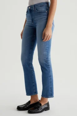 MARI MID RINSE SLIM STRAIGHT JEAN (13 YEAR PROMENADE)