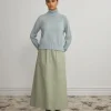 MERINO CROP FUNNEL NECK JUMPER (POWDER)